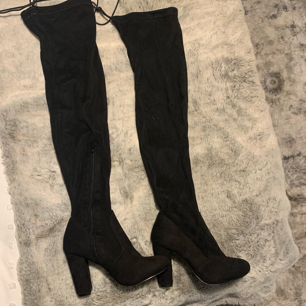 Forever 21 over the knee, black boots.